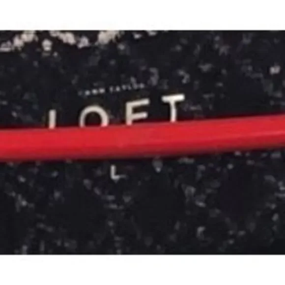 Ann Taylor Loft Navy 100% Cotton Argyle‎ Crochet Accent Tank Top  SZ L EUC - Picture 10 of 12